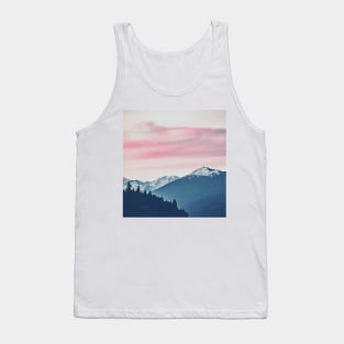 Mountain Themed Art, Love you to the mountains and back, snow capped mountains Tank Top